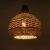 GLOBOSTAR® SEYCHELLES 01948 Boho Κρεμαστό Φωτιστικό Οροφής με Ντουί 1 x E27 AC 220-240V IP20 - Καφέ & Λαδί - Μ40 x Π40 x Υ40cm