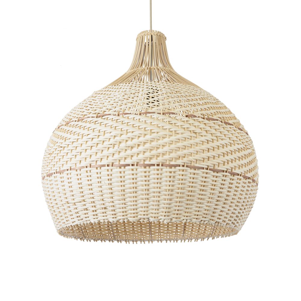 GLOBOSTAR® SANTACRUZ 01951 Boho Κρεμαστό Φωτιστικό Οροφής με Ντουί 1 x E27 AC 220-240V IP20 - Μπεζ & Καφέ - Μ60 x Π60 x Υ60cm