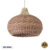 GLOBOSTAR® PANAMA 01952 Boho Κρεμαστό Φωτιστικό Οροφής με Ντουί 1 x E27 AC 220-240V IP20 - Μπεζ & Καφέ - Μ40 x Π40 x Υ34cm