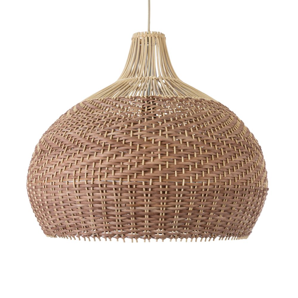 GLOBOSTAR® PANAMA 01953 Boho Κρεμαστό Φωτιστικό Οροφής με Ντουί 1 x E27 AC 220-240V IP20 - Μπεζ & Καφέ - Μ60 x Π60 x Υ60cm