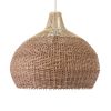 GLOBOSTAR® PANAMA 01953 Boho Κρεμαστό Φωτιστικό Οροφής με Ντουί 1 x E27 AC 220-240V IP20 - Μπεζ & Καφέ - Μ60 x Π60 x Υ60cm
