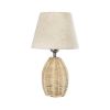 GLOBOSTAR® HASUMI 01956 Boho Επιτραπέζιο Φωτιστικό Πορτατίφ με Ντουί 1 x E27 AC 220-240V IP20 - Μπεζ - Μ23 x Π23 x Υ40cm