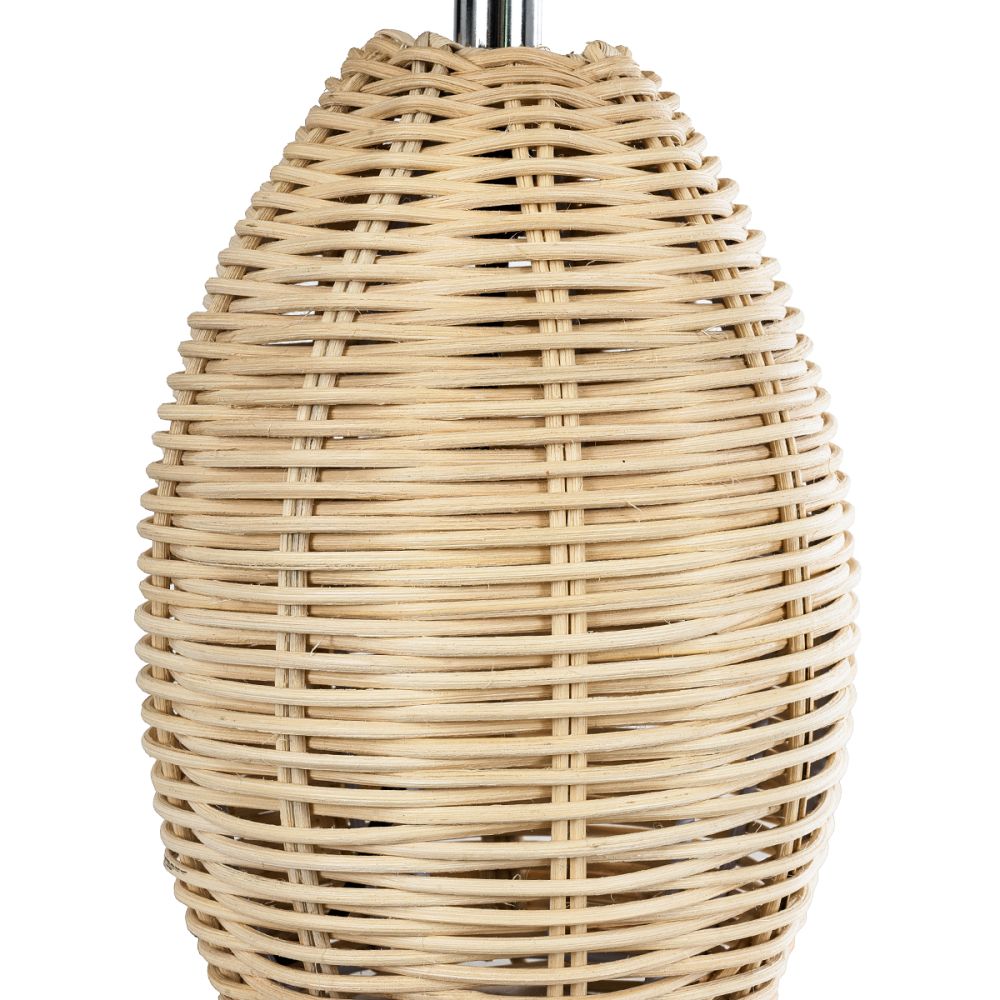 GLOBOSTAR® HASUMI 01956 Boho Επιτραπέζιο Φωτιστικό Πορτατίφ με Ντουί 1 x E27 AC 220-240V IP20 - Μπεζ - Μ23 x Π23 x Υ40cm
