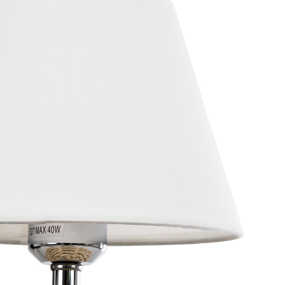 GLOBOSTAR® HASUMI 01957 Boho Επιτραπέζιο Φωτιστικό Πορτατίφ με Ντουί 1 x E27 AC 220-240V IP20 - Μπεζ & Λευκό - Μ19 x Π19 x Υ30cm