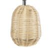 GLOBOSTAR® HASUMI 01958 Boho Επιτραπέζιο Φωτιστικό Πορτατίφ με Ντουί 1 x E27 AC 220-240V IP20 - Μπεζ & Λευκό - Μ18 x Π18 x Υ36cm