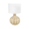 GLOBOSTAR® HASUMI 01959 Boho Επιτραπέζιο Φωτιστικό Πορτατίφ με Ντουί 1 x E27 AC 220-240V IP20 - Μπεζ & Λευκό - Μ30 x Π30 x Υ50cm