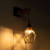 GLOBOSTAR® BELLARIVA 01961 Boho Φωτιστικό Τοίχου - Απλίκα με Ντουί 1 x E27 AC 220-240V IP20 - Μπεζ & Μαύρο - Μ10 x Π30 x Υ43cm