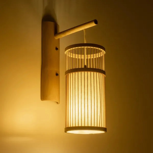 GLOBOSTAR® NOMAD 01972 Boho Φωτιστικό Τοίχου - Απλίκα με Ντουί 1 x E27 AC 220-240V IP20 - Μπεζ - Μ16 x Π28 x Υ50cm