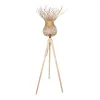 GLOBOSTAR® POPPY 01984 Boho Επιδαπέδιο Φωτιστικό με Ντουί 1 x E27 AC 220-240V IP20 - Μπεζ - Μ58 x Π58 x Υ168cm