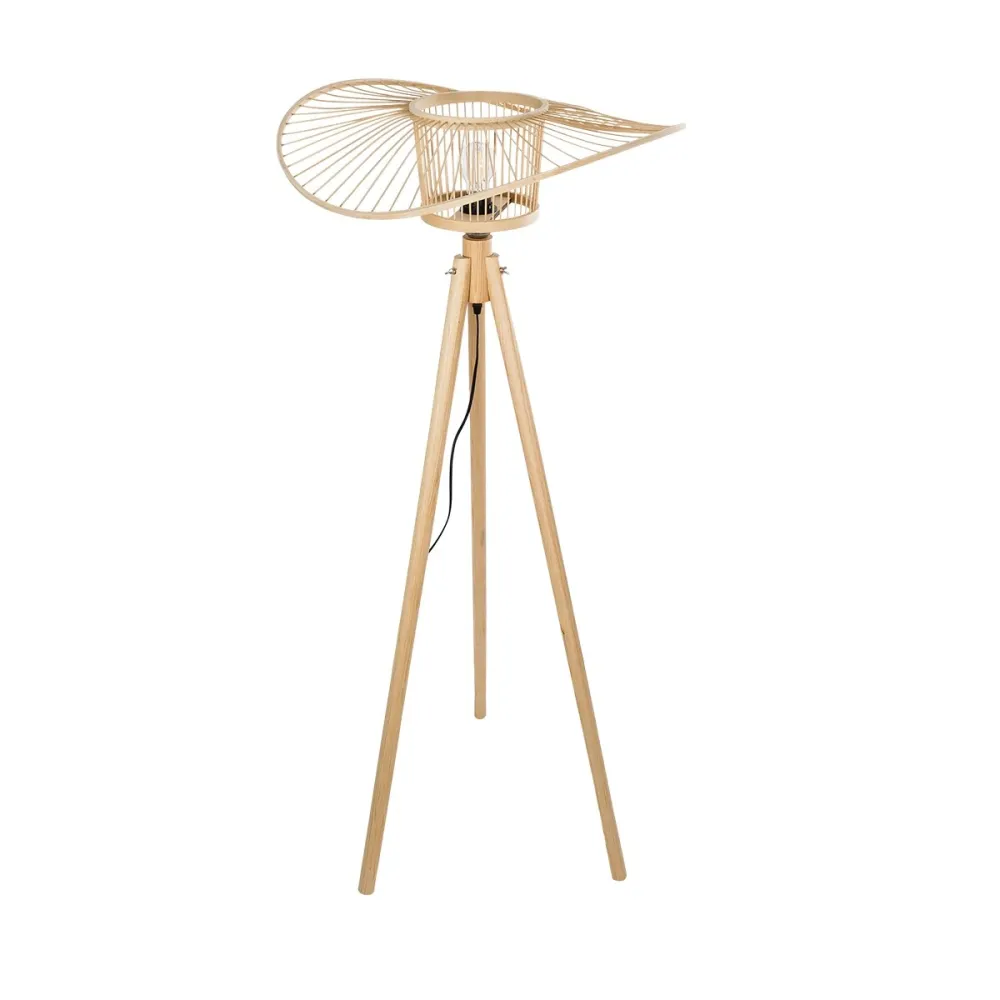 GLOBOSTAR® POPPY 01987 Boho Επιδαπέδιο Φωτιστικό με Ντουί 1 x E27 AC 220-240V IP20 - Μπεζ - Μ58 x Π58 x Υ138cm