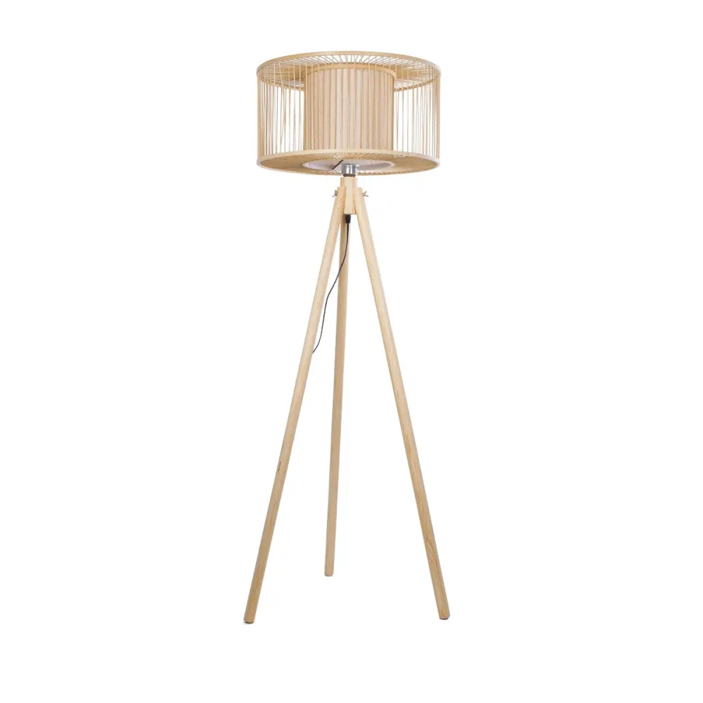 GLOBOSTAR® POPPY 01988 Boho Επιδαπέδιο Φωτιστικό με Ντουί 1 x E27 AC 220-240V IP20 - Μπεζ - Μ58 x Π58 x Υ145cm
