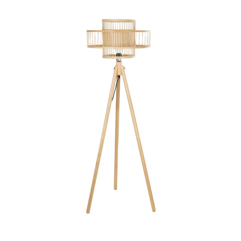 GLOBOSTAR® POPPY 01989 Boho Επιδαπέδιο Φωτιστικό με Ντουί 1 x E27 AC 220-240V IP20 - Μπεζ - Μ58 x Π58 x Υ149cm