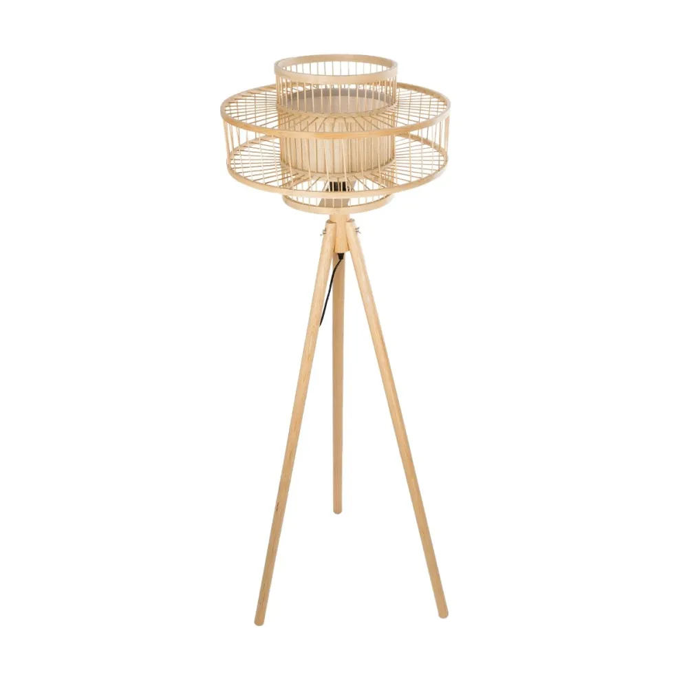 GLOBOSTAR® POPPY 01989 Boho Επιδαπέδιο Φωτιστικό με Ντουί 1 x E27 AC 220-240V IP20 - Μπεζ - Μ58 x Π58 x Υ149cm
