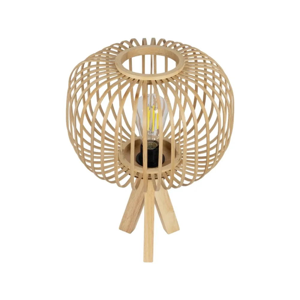 GLOBOSTAR® CHORD 01990 Boho Επιτραπέζιο Φωτιστικό Πορτατίφ με Ντουί 1 x E27 AC 220-240V IP20 - Μπεζ - Μ31 x Π31 x Υ43cm