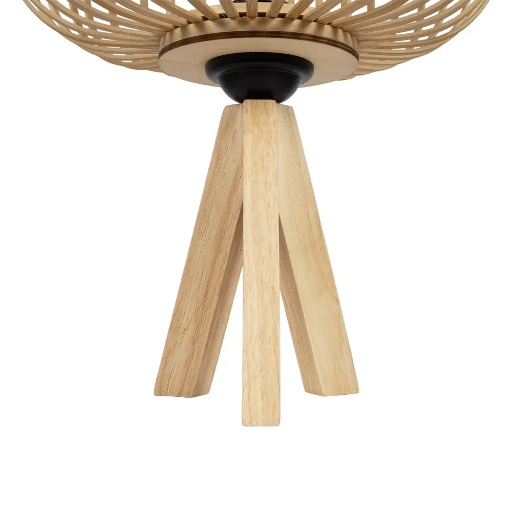GLOBOSTAR® CHORD 01990 Boho Επιτραπέζιο Φωτιστικό Πορτατίφ με Ντουί 1 x E27 AC 220-240V IP20 - Μπεζ - Μ31 x Π31 x Υ43cm