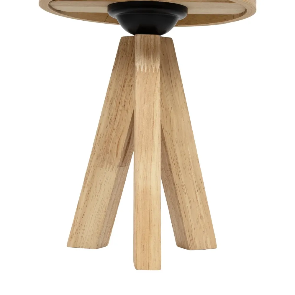 GLOBOSTAR® TULUM 01991 Boho Επιτραπέζιο Φωτιστικό Πορτατίφ με Ντουί 1 x E27 AC 220-240V IP20 - Μπεζ - Μ30 x Π30 x Υ41cm