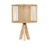 GLOBOSTAR® TULUM 01993 Boho Επιτραπέζιο Φωτιστικό Πορτατίφ με Ντουί 1 x E27 AC 220-240V IP20 - Μπεζ - Μ30 x Π30 x Υ40cm
