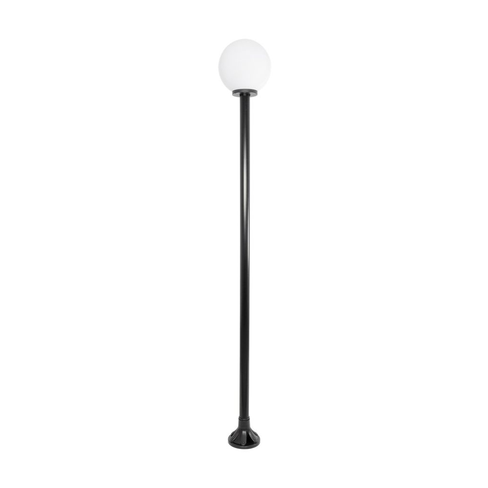 GLOBOSTAR® AGROS 61597 Φωτιστικό Κολωνάκι Κήπου με Ντουί 1 x E27 AC 220-240V Αδιάβροχο IP65 - Λευκό & Μάυρο - Μ30 x Π30 x Υ240cm