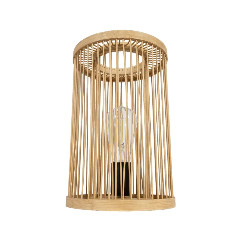 GLOBOSTAR® NOMAD 02000 Boho Επιτραπέζιο Φωτιστικό Πορτατίφ με Ντουί 1 x E27 AC 220-240V IP20 - Μπεζ - Μ20 x Π20 x Υ30cm