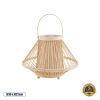 GLOBOSTAR® CATHY 02006 Boho Επιτραπέζιο Φωτιστικό Πορτατίφ με Ντουί 1 x E27 AC 220-240V IP20 - Μπεζ - Μ30 x Π30 x Υ22cm
