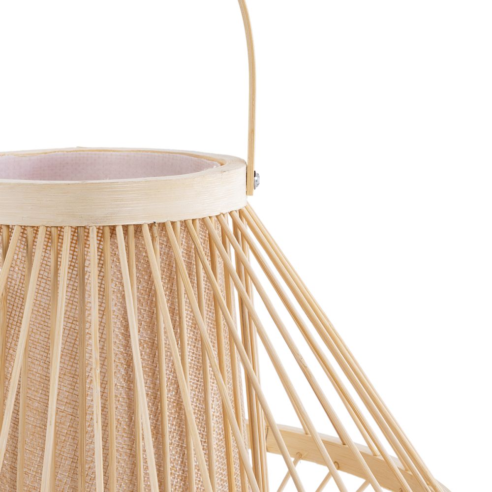 GLOBOSTAR® CATHY 02006 Boho Επιτραπέζιο Φωτιστικό Πορτατίφ με Ντουί 1 x E27 AC 220-240V IP20 - Μπεζ - Μ30 x Π30 x Υ22cm