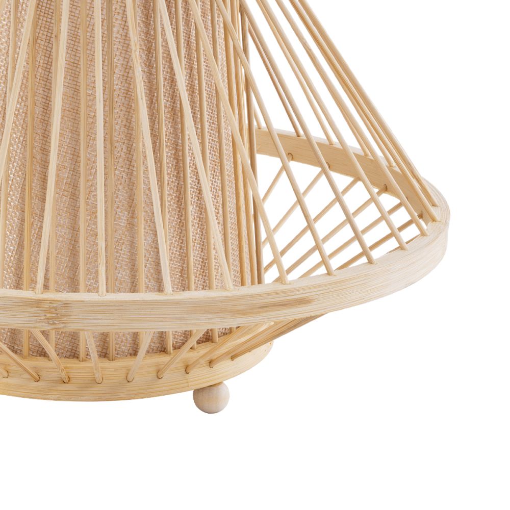 GLOBOSTAR® CATHY 02006 Boho Επιτραπέζιο Φωτιστικό Πορτατίφ με Ντουί 1 x E27 AC 220-240V IP20 - Μπεζ - Μ30 x Π30 x Υ22cm