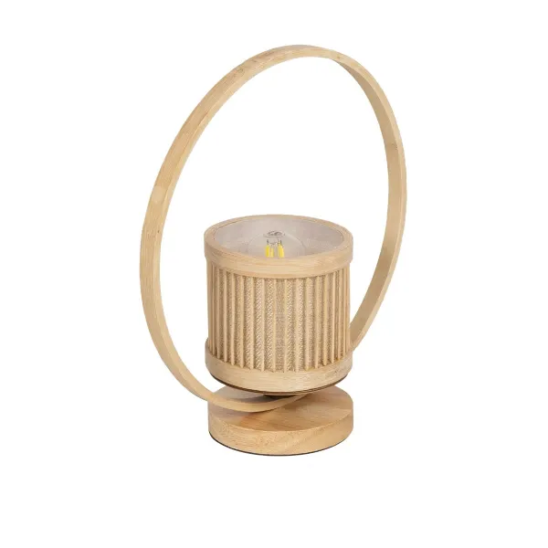 GLOBOSTAR® TULUMKO 02008 Boho Επιτραπέζιο Φωτιστικό Πορτατίφ με Ντουί 1 x E27 AC 220-240V IP20 - Μπεζ - Μ30 x Π12 x Υ32cm