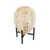 GLOBOSTAR® NERINA 02014 Boho Επιτραπέζιο Φωτιστικό Πορτατίφ με Ντουί 1 x E27 AC 220-240V IP20 - Μπεζ & Μαύρο - Μ30 x Π30 x Υ50cm