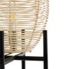 GLOBOSTAR® NERINA 02014 Boho Επιτραπέζιο Φωτιστικό Πορτατίφ με Ντουί 1 x E27 AC 220-240V IP20 - Μπεζ & Μαύρο - Μ30 x Π30 x Υ50cm