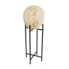 GLOBOSTAR® NERINA 02015 Boho Επιδαπέδιο Φωτιστικό με Ντουί 1 x E27 AC 220-240V IP20 - Μαύρο & Μπεζ - Μ40 x Π40 x Υ115cm
