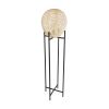GLOBOSTAR® NERINA 02016 Boho Επιδαπέδιο Φωτιστικό με Ντουί 1 x E27 AC 220-240V IP20 - Μαύρο & Μπεζ - Μ40 x Π40 x Υ160cm