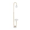 GLOBOSTAR® CORDELIA 02025 Μοντέρνο Επιδαπέδιο Φωτιστικό με Ντουί 1 x E27 AC 220-240V IP20 - Χρυσό & Λευκό - Μ30 x Π38 x Υ180cm