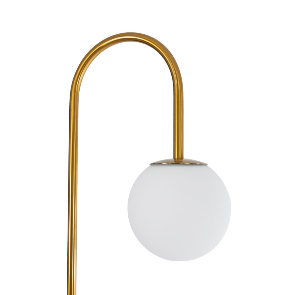 GLOBOSTAR® CORDELIA 02025 Μοντέρνο Επιδαπέδιο Φωτιστικό με Ντουί 1 x E27 AC 220-240V IP20 - Χρυσό & Λευκό - Μ30 x Π38 x Υ180cm