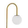 GLOBOSTAR® CORDELIA 02025 Μοντέρνο Επιδαπέδιο Φωτιστικό με Ντουί 1 x E27 AC 220-240V IP20 - Χρυσό & Λευκό - Μ30 x Π38 x Υ180cm