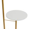 GLOBOSTAR® CORDELIA 02025 Μοντέρνο Επιδαπέδιο Φωτιστικό με Ντουί 1 x E27 AC 220-240V IP20 - Χρυσό & Λευκό - Μ30 x Π38 x Υ180cm