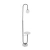 GLOBOSTAR® CORDELIA 02026 Μοντέρνο Επιδαπέδιο Φωτιστικό με Ντουί 1 x E27 AC 220-240V IP20 - Μαύρο & Λευκό - Μ30 x Π38 x Υ180cm
