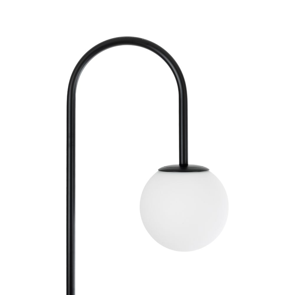 GLOBOSTAR® CORDELIA 02026 Μοντέρνο Επιδαπέδιο Φωτιστικό με Ντουί 1 x E27 AC 220-240V IP20 - Μαύρο & Λευκό - Μ30 x Π38 x Υ180cm