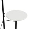 GLOBOSTAR® CORDELIA 02026 Μοντέρνο Επιδαπέδιο Φωτιστικό με Ντουί 1 x E27 AC 220-240V IP20 - Μαύρο & Λευκό - Μ30 x Π38 x Υ180cm
