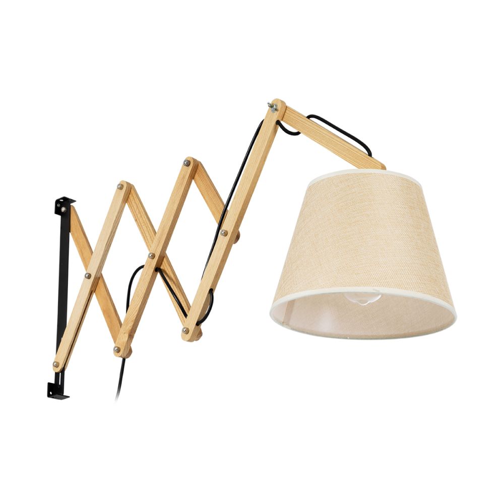 GLOBOSTAR® TALISHA 02028 Μοντέρνο Φωτιστικό Τοίχου - Απλίκα με Ντουί 1 x E27 AC 220-240V IP20 - Μπεζ - Μ100 x Π15 x Υ36cm