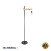 GLOBOSTAR® MINDELO 02033 Μοντέρνο Επιδαπέδιο Φωτιστικό με Ντουί 1 x E27 AC 220-240V IP20 - Μαύρο & Μπεζ - Μ35 x Π24 x Υ150cm