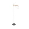 GLOBOSTAR® MINDELO 02033 Μοντέρνο Επιδαπέδιο Φωτιστικό με Ντουί 1 x E27 AC 220-240V IP20 - Μαύρο & Μπεζ - Μ35 x Π24 x Υ150cm
