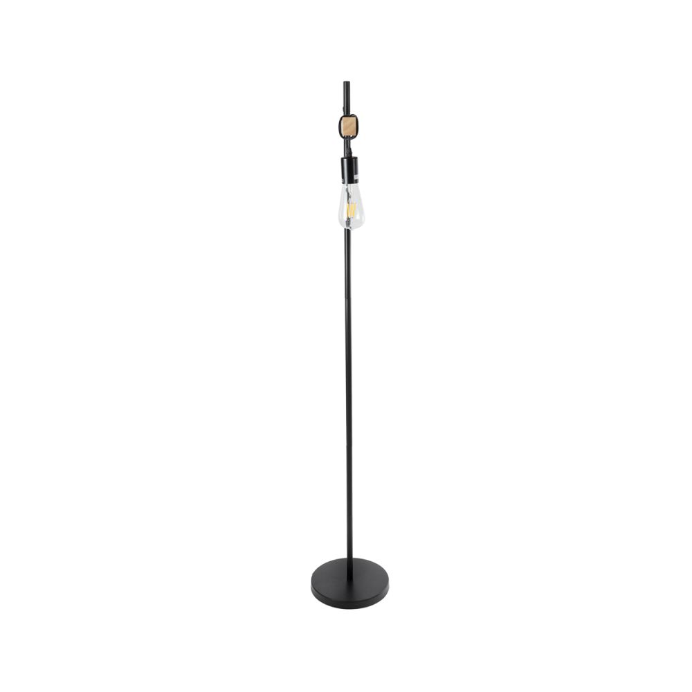 GLOBOSTAR® MINDELO 02033 Μοντέρνο Επιδαπέδιο Φωτιστικό με Ντουί 1 x E27 AC 220-240V IP20 - Μαύρο & Μπεζ - Μ35 x Π24 x Υ150cm