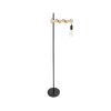 GLOBOSTAR® MINDELO 02033 Μοντέρνο Επιδαπέδιο Φωτιστικό με Ντουί 1 x E27 AC 220-240V IP20 - Μαύρο & Μπεζ - Μ35 x Π24 x Υ150cm