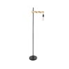 GLOBOSTAR® MINDELO 02033 Μοντέρνο Επιδαπέδιο Φωτιστικό με Ντουί 1 x E27 AC 220-240V IP20 - Μαύρο & Μπεζ - Μ35 x Π24 x Υ150cm