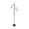 GLOBOSTAR® MINDELO 02034 Μοντέρνο Επιδαπέδιο Φωτιστικό με Ντουί 2 x E27 AC 220-240V IP20 - Μαύρο & Μπεζ - Μ40 x Π24 x Υ175cm
