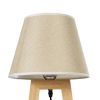 GLOBOSTAR® TAKIKO 02042 Μοντέρνο Επιτραπέζιο Φωτιστικό Πορτατίφ με Ντουί 1 x E27 AC 220-240V IP20 - Μπεζ - Μ25 x Π25 x Υ48cm