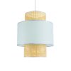 GLOBOSTAR® SAIGE 02045 Boho Κρεμαστό Φωτιστικό Οροφής με Ντουί 1 x E27 AC 220-240V IP20 - Γαλάζιο & Μπεζ - Μ50 x Π50 x Υ60cm