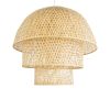 GLOBOSTAR® HIROKA 02046 Boho Κρεμαστό Φωτιστικό Οροφής με Ντουί 1 x E27 AC 220-240V IP20 - Μπεζ - Μ100 x Π100 x Υ110cm