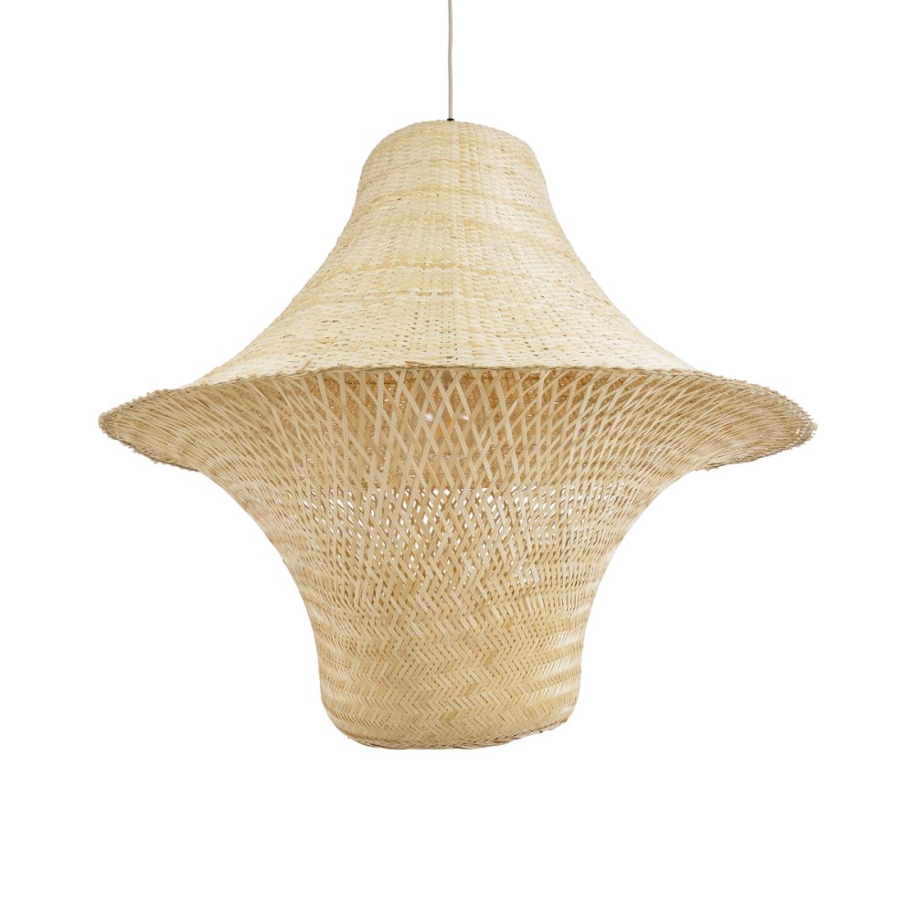 GLOBOSTAR® JUNIPER 02047 Boho Κρεμαστό Φωτιστικό Οροφής με Ντουί 1 x E27 AC 220-240V IP20 - Μπεζ - Μ100 x Π100 x Υ90cm