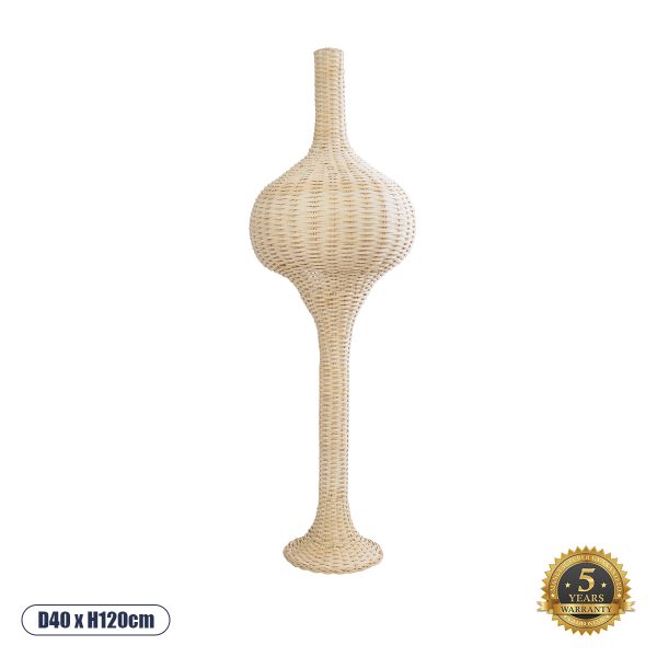 GloboStar® ALADDIN 02050 Boho Επιδαπέδιο Φωτιστικό Μονόφωτο 1 x E27 IP20 Μπεζ Ξύλο - Μ40 x Π40 x Υ120cm GloboStar® ALADDIN 02050 Boho Επιδαπέδιο Φωτιστικό Μονόφωτο 1 x E27 IP20 Μπεζ Ξύλο - Μ40 x Π40 x Υ120cm